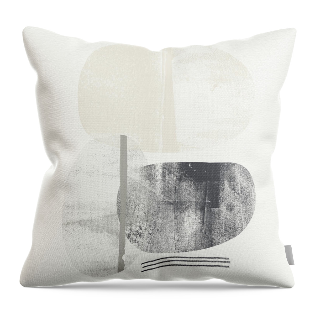 Modern Throw Pillow featuring the painting Stones 2- Art by Linda Woods by Linda Woods