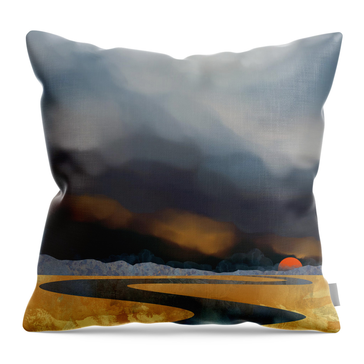 Storm Throw Pillow featuring the digital art Storm Light by Spacefrog Designs