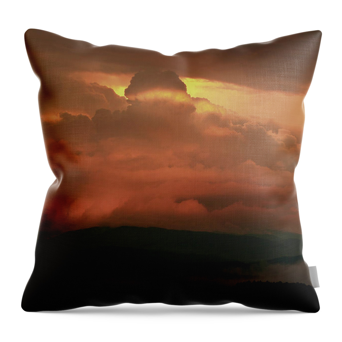 Smoky Mountains Storm Throw Pillow featuring the photograph Storm Over The Smokies 2 by Michael Eingle