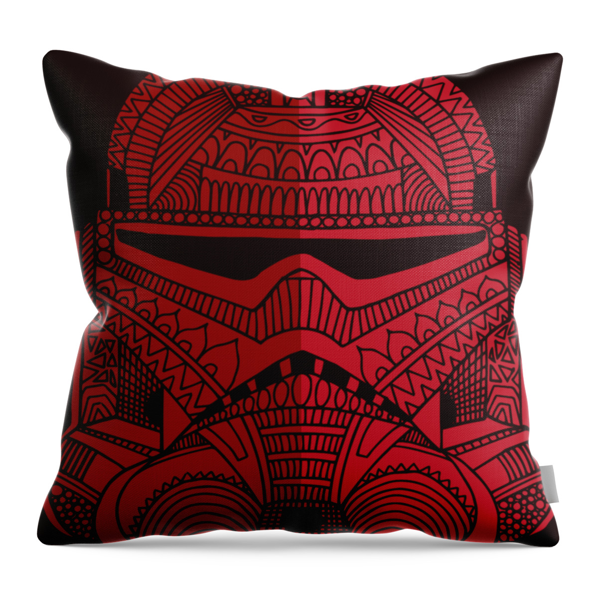 Stormtrooper Helmet - Star Wars Art - Red Throw Pillow by Studio Grafiikka  - Pixels