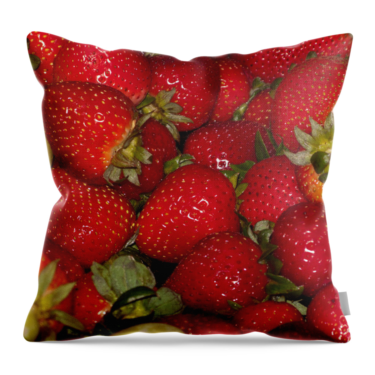 Food Throw Pillow featuring the photograph Strawberries 731 by Michael Fryd