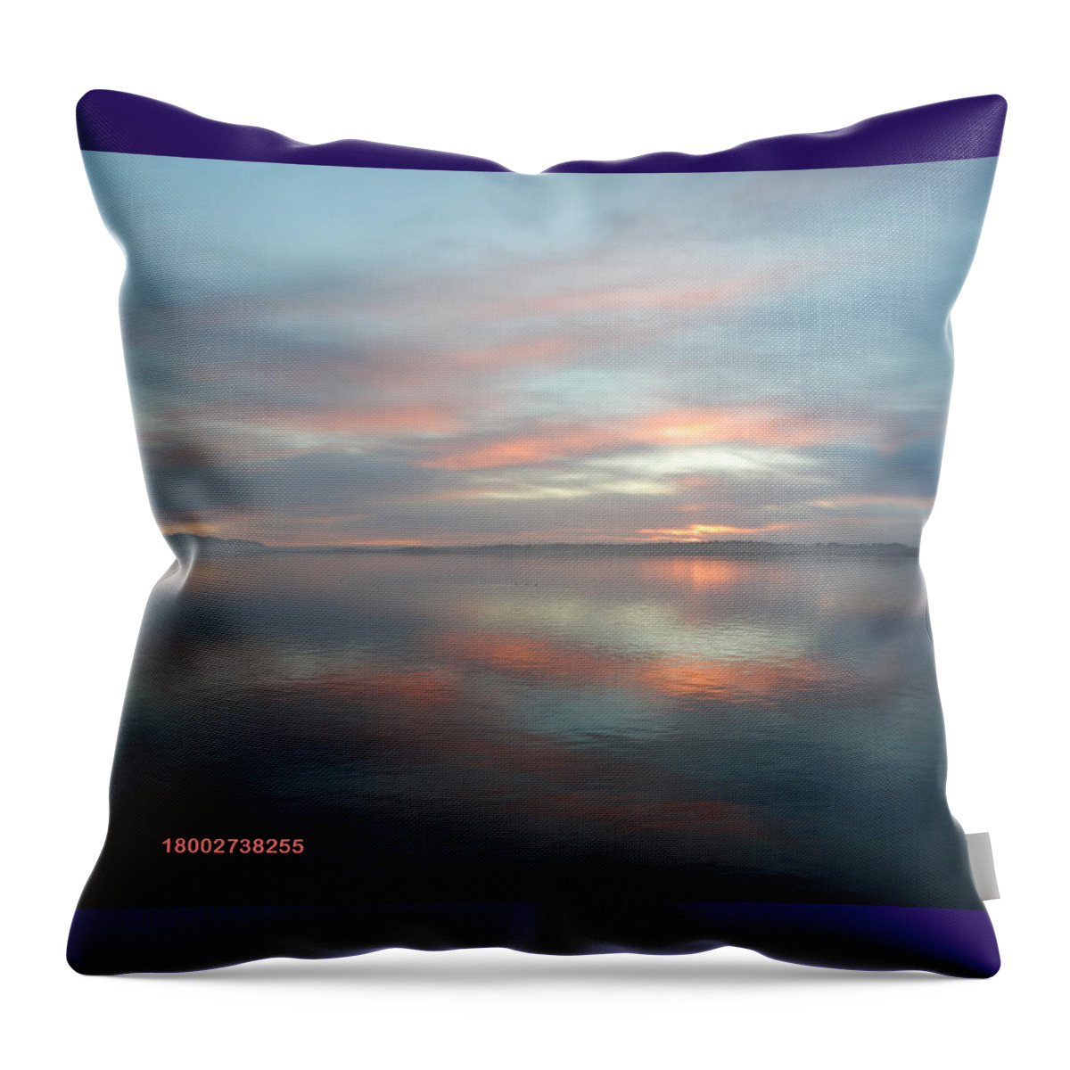 Galleryofhope Throw Pillow featuring the photograph Striped Sunset With Lifeline # by Gallery Of Hope 