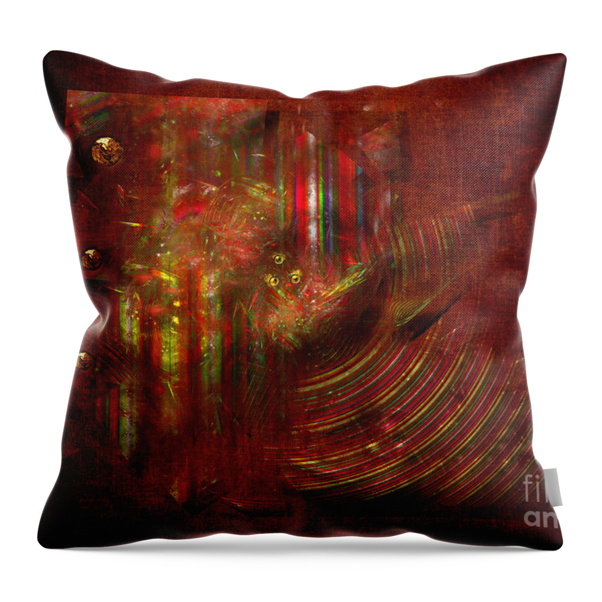 Abstract Throw Pillow featuring the digital art Strips by Alexa Szlavics