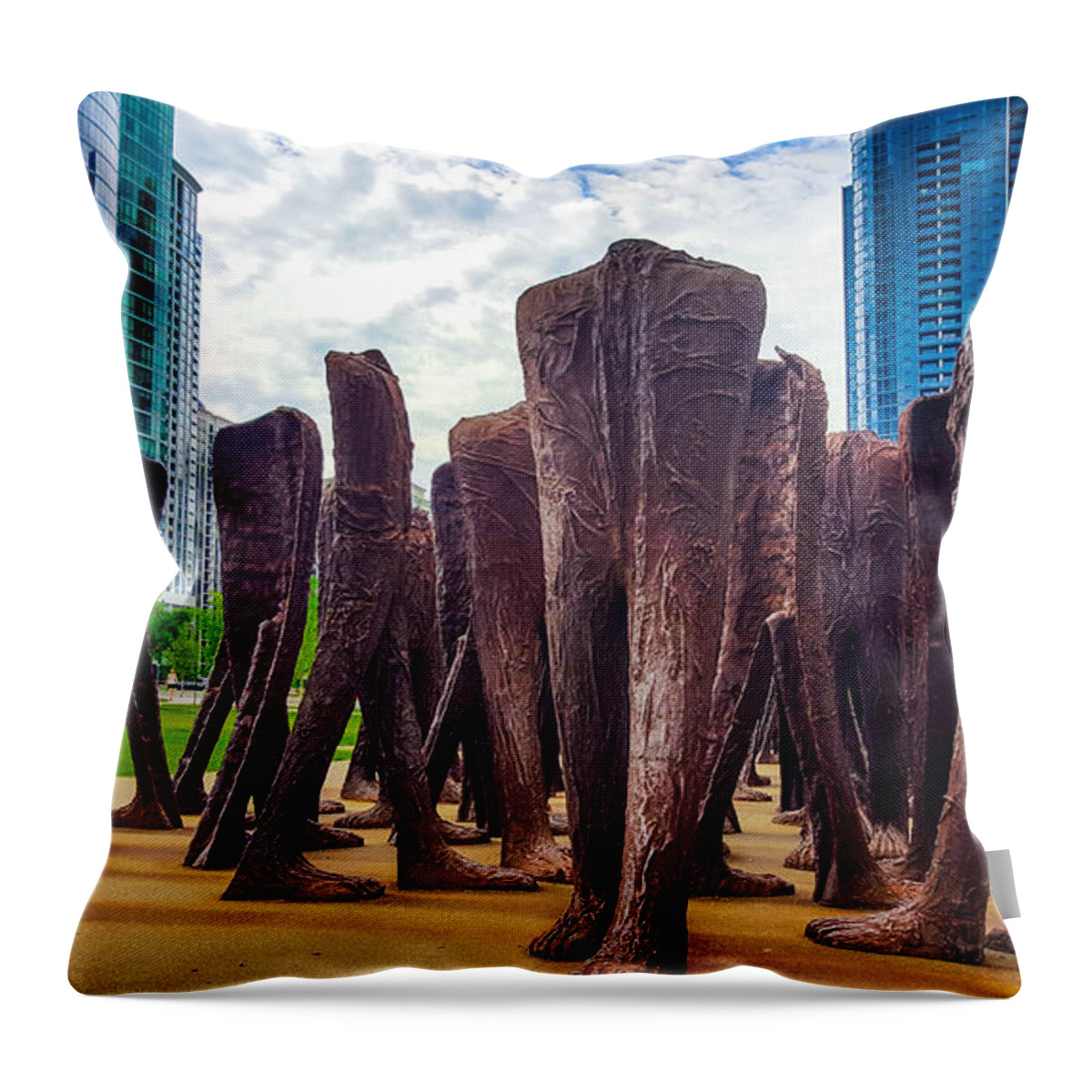 Walking Throw Pillow featuring the photograph Stroll in the park. by Britten Adams