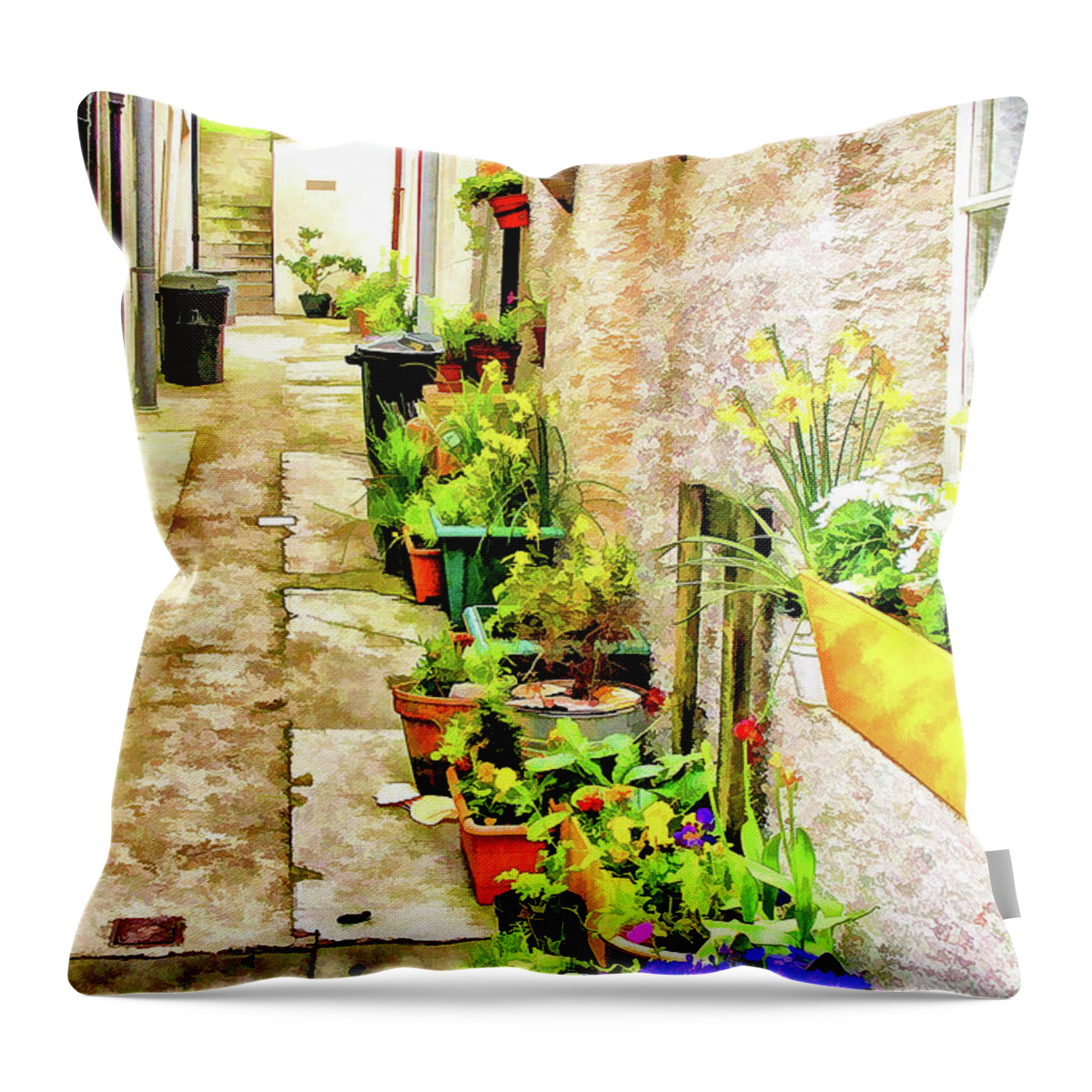 Alley Throw Pillow featuring the photograph Stromness Alley by Monroe Payne