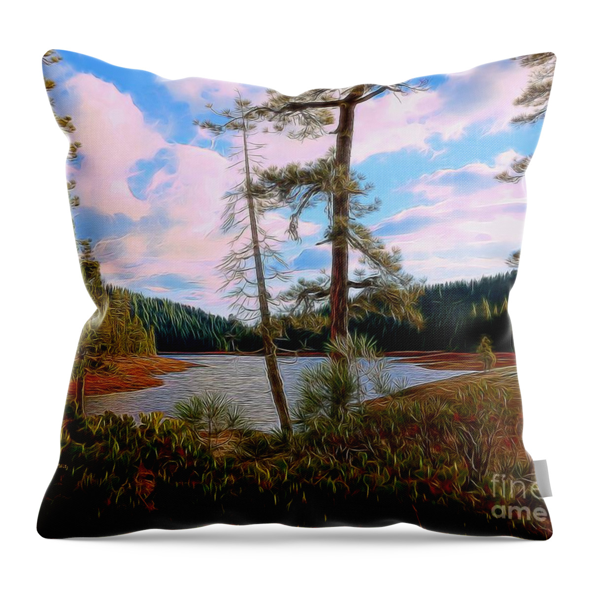 Sugar Pine Lake Throw Pillow featuring the photograph Sugar Pine Lake by Patrick Witz