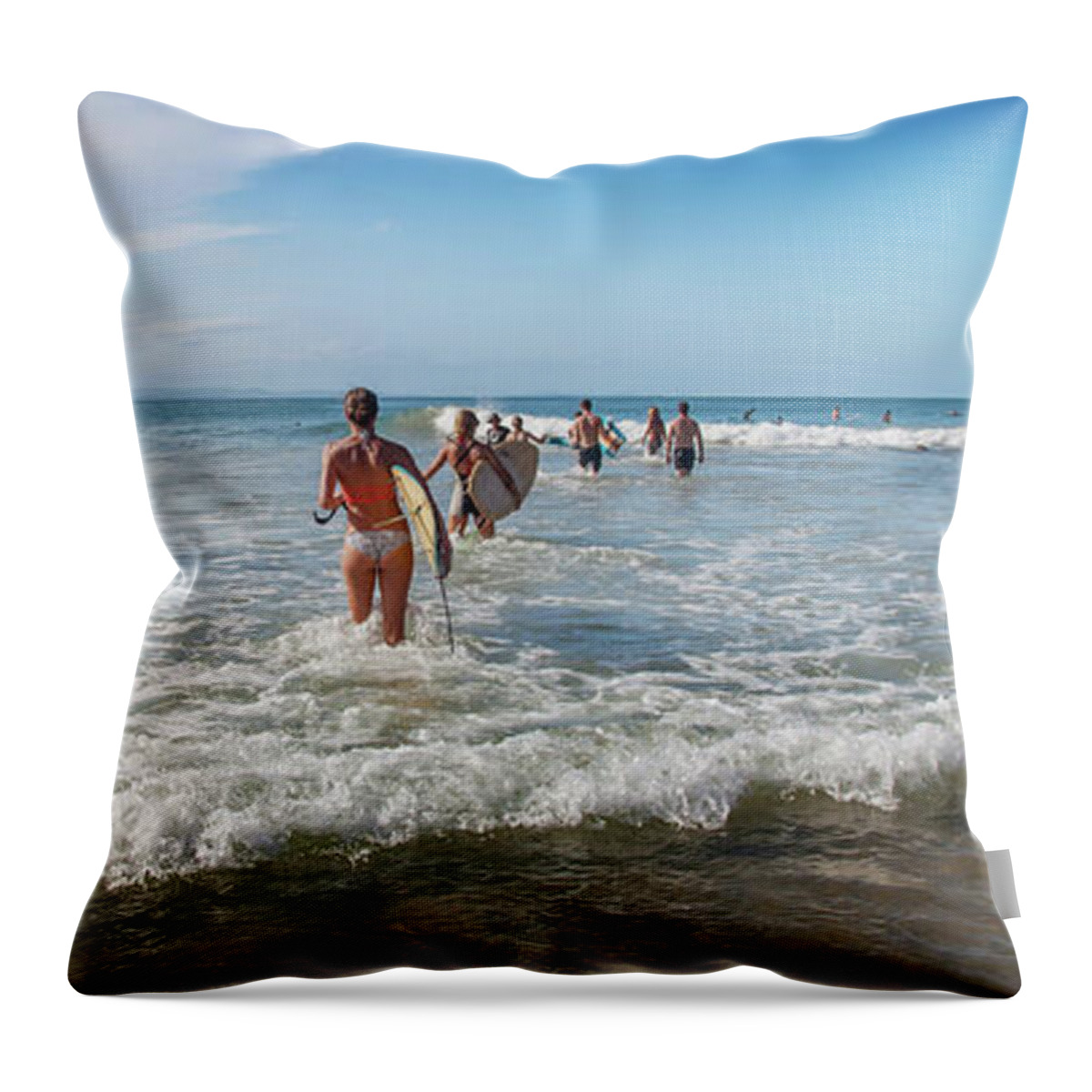 Australia Throw Pillow featuring the photograph Summer Days Byron Waves by Az Jackson