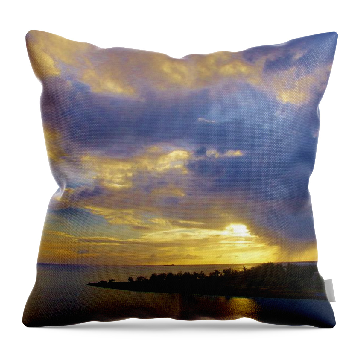 Hilo Throw Pillow featuring the photograph Sun on Hilo by Phyllis Spoor
