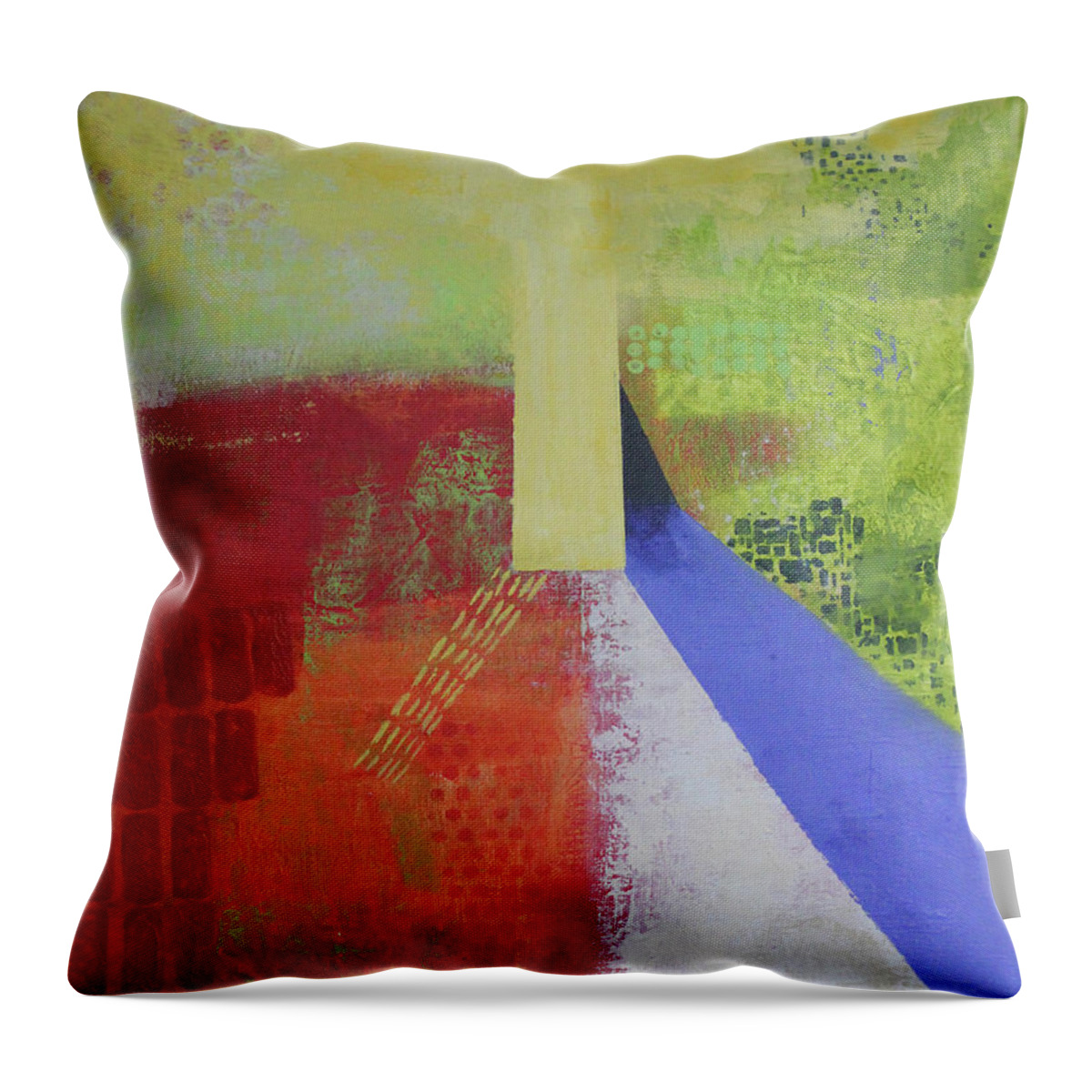 Abstract Throw Pillow featuring the painting Sunday Sunrise by April Burton