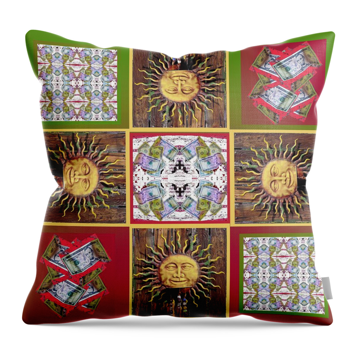 Money Throw Pillow featuring the photograph Sunny Money by Feather Redfox