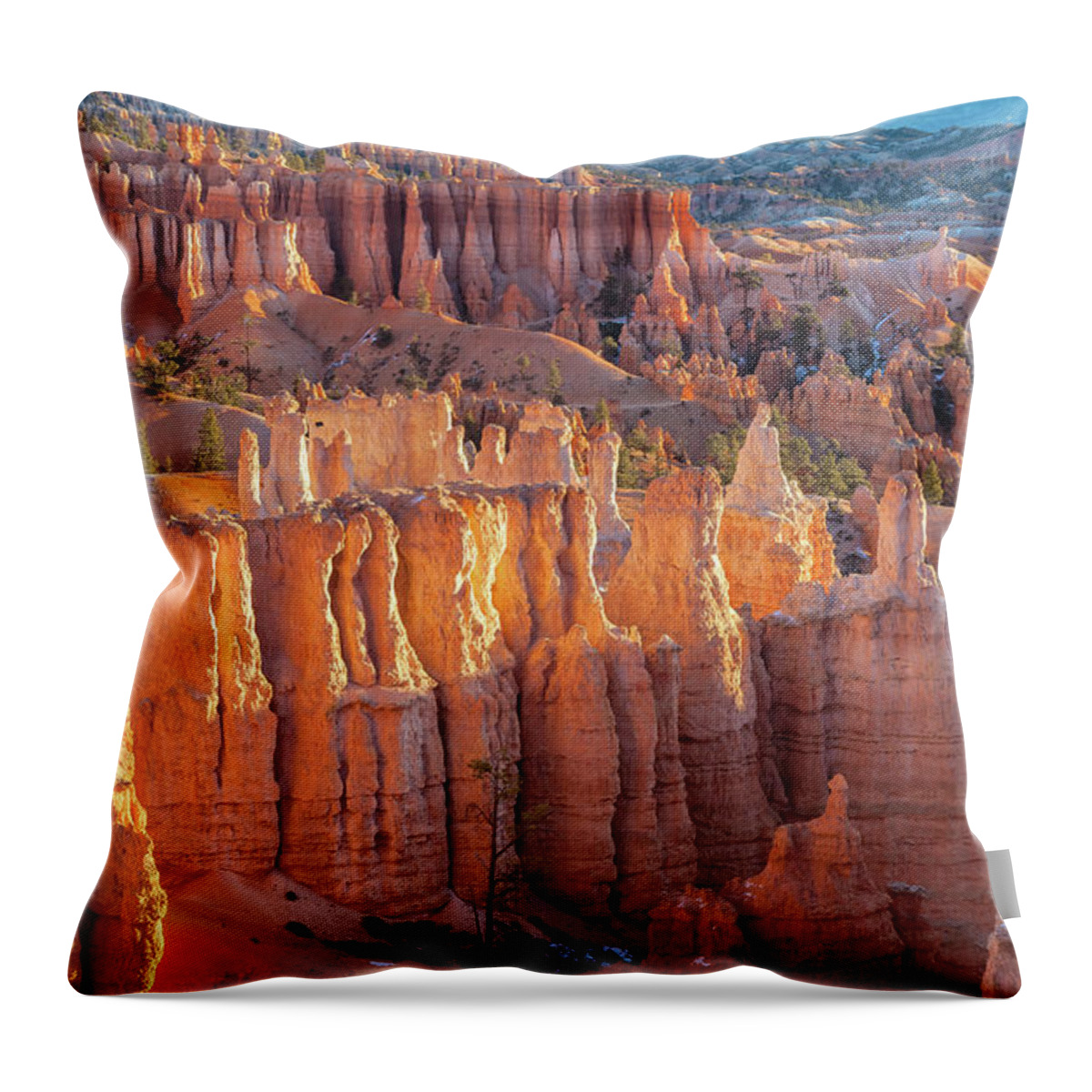 Bryce Canyon National Park Throw Pillow featuring the photograph Sunrise at Sunset Point by Jonathan Nguyen