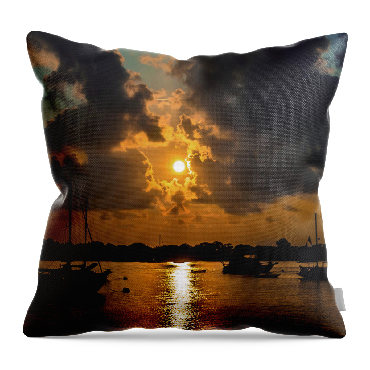 Sunrise Throw Pillow featuring the photograph Sunrise over St. Augustine by Jaime Mercado