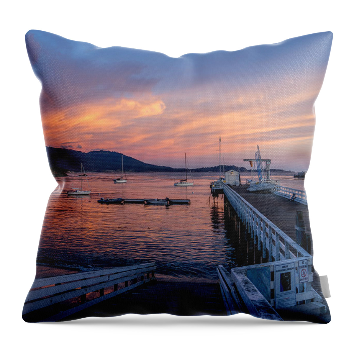 Sunrise Throw Pillow featuring the photograph Sunset At Stillwater Cove by Derek Dean