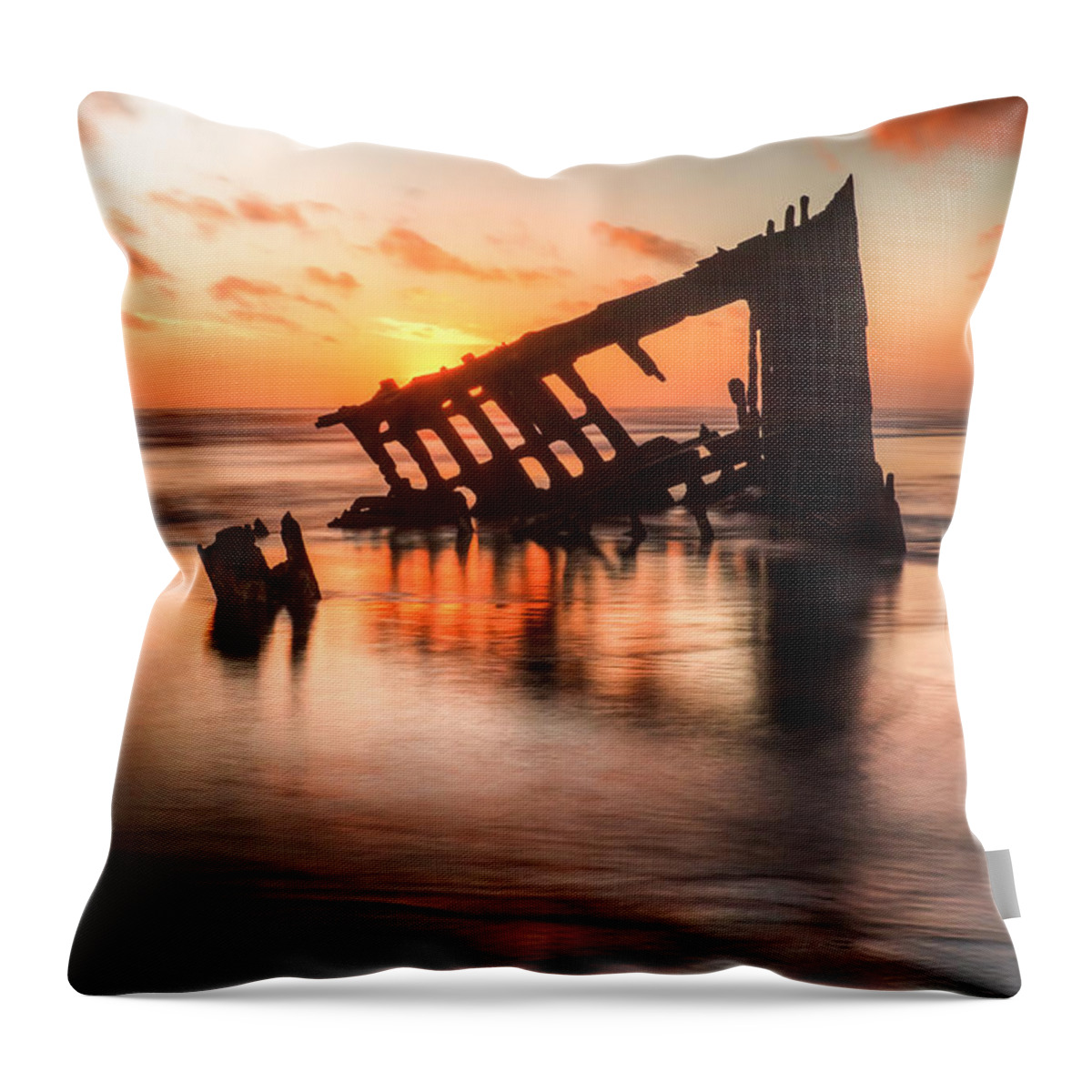 Sunset Throw Pillow featuring the photograph Sunset Glow 0016 by Kristina Rinell