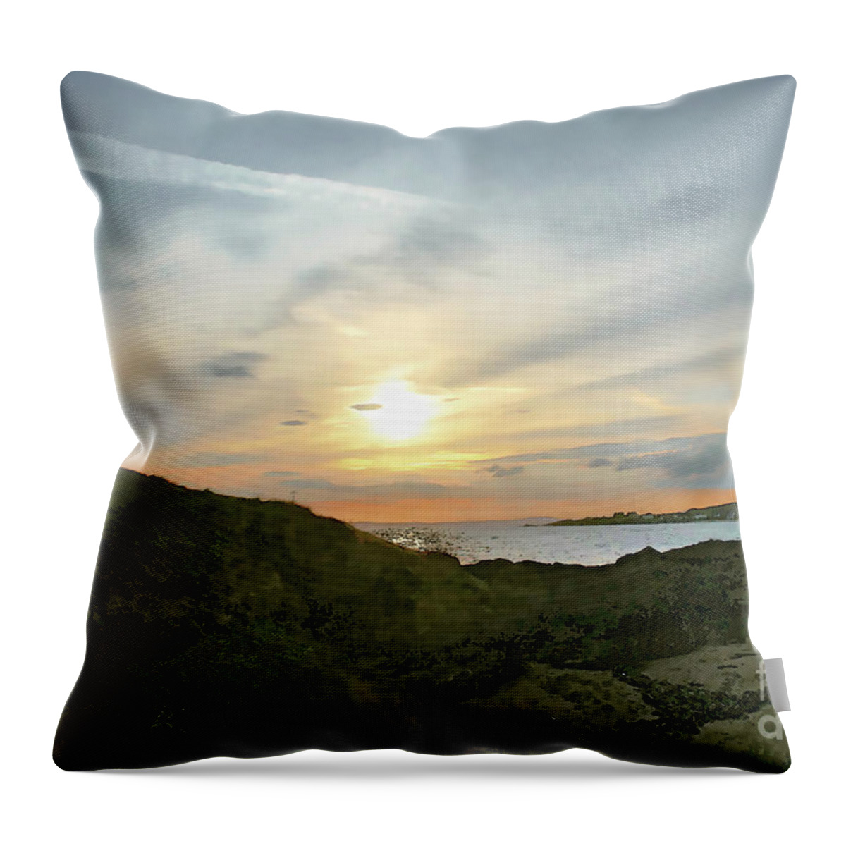 Elie Ness Throw Pillow featuring the photograph Sunset is close. by Elena Perelman