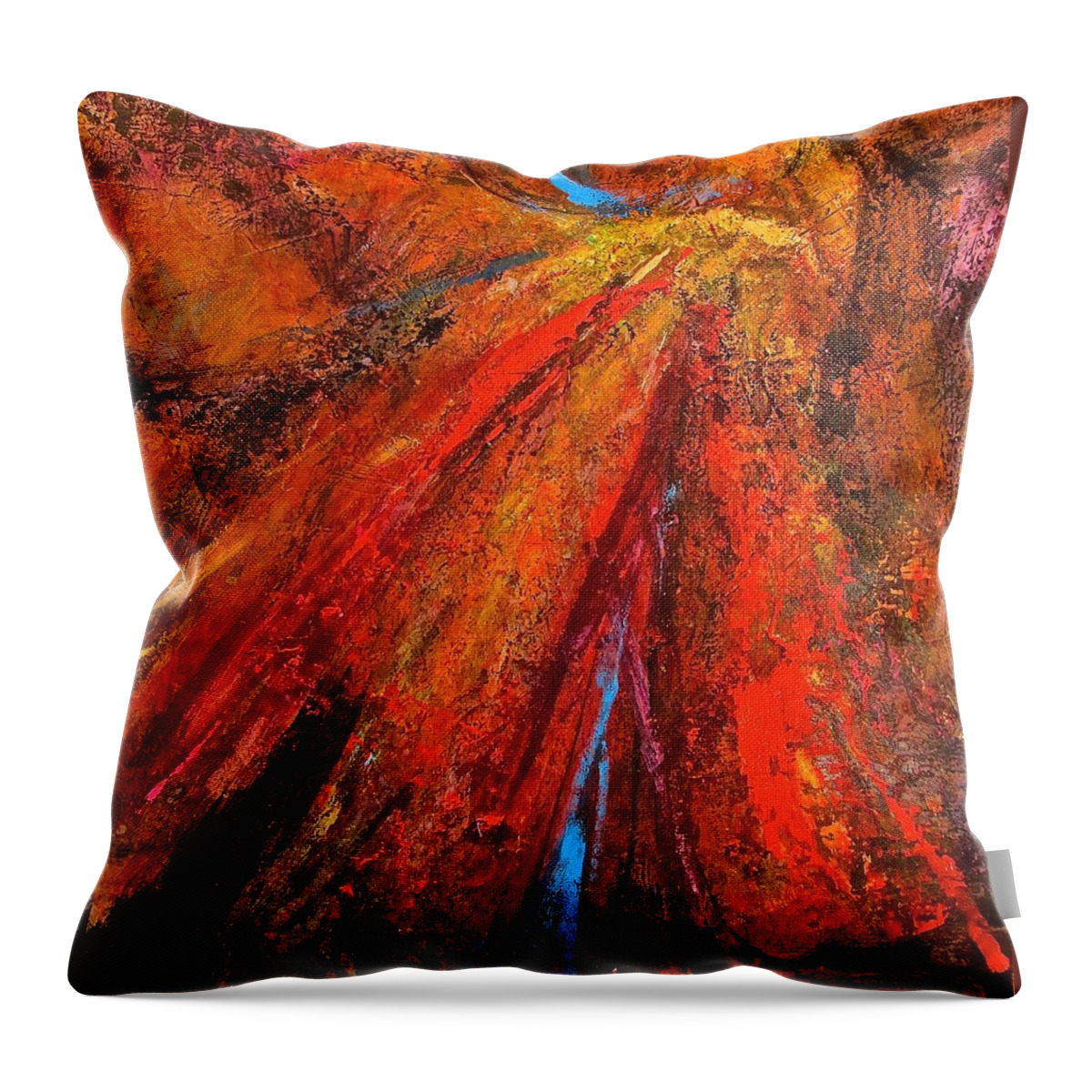 Abstract Throw Pillow featuring the painting Surge 2 by Barbara O'Toole