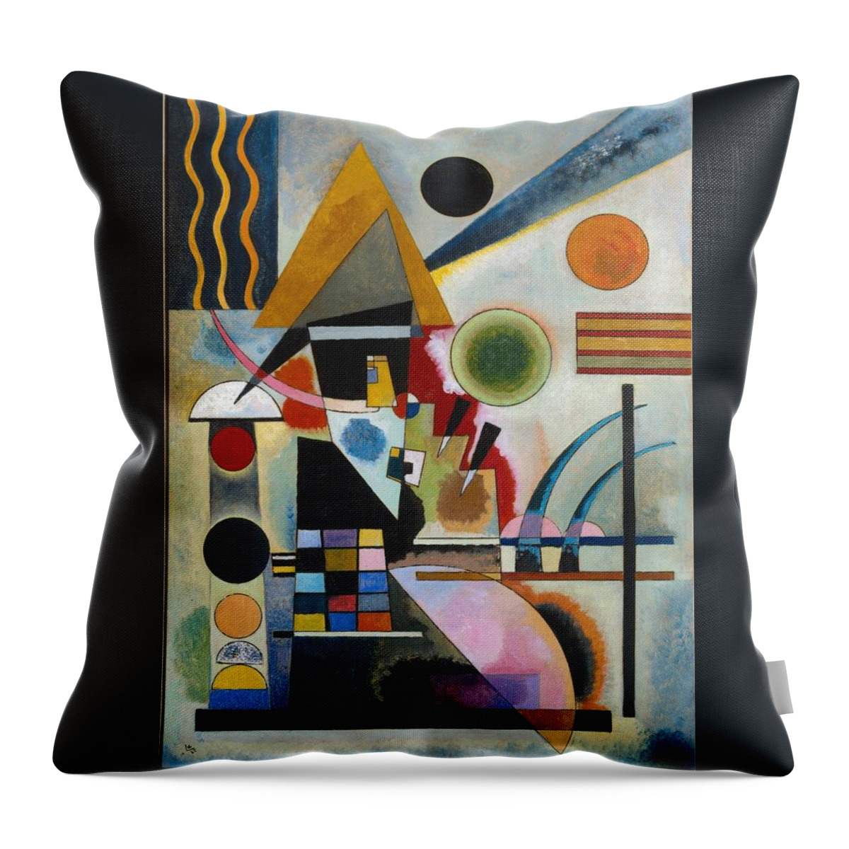 Wassily Kandinsky 1866�1944  Swinging Schaukeln Throw Pillow featuring the painting Swinging Schaukeln by Wassily Kandinsky