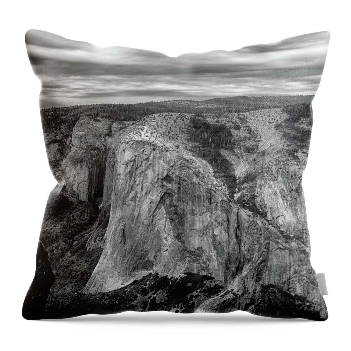 Taft Point And El Capitan Throw Pillow featuring the photograph Taft Point and El Capitan by Raymond Salani III