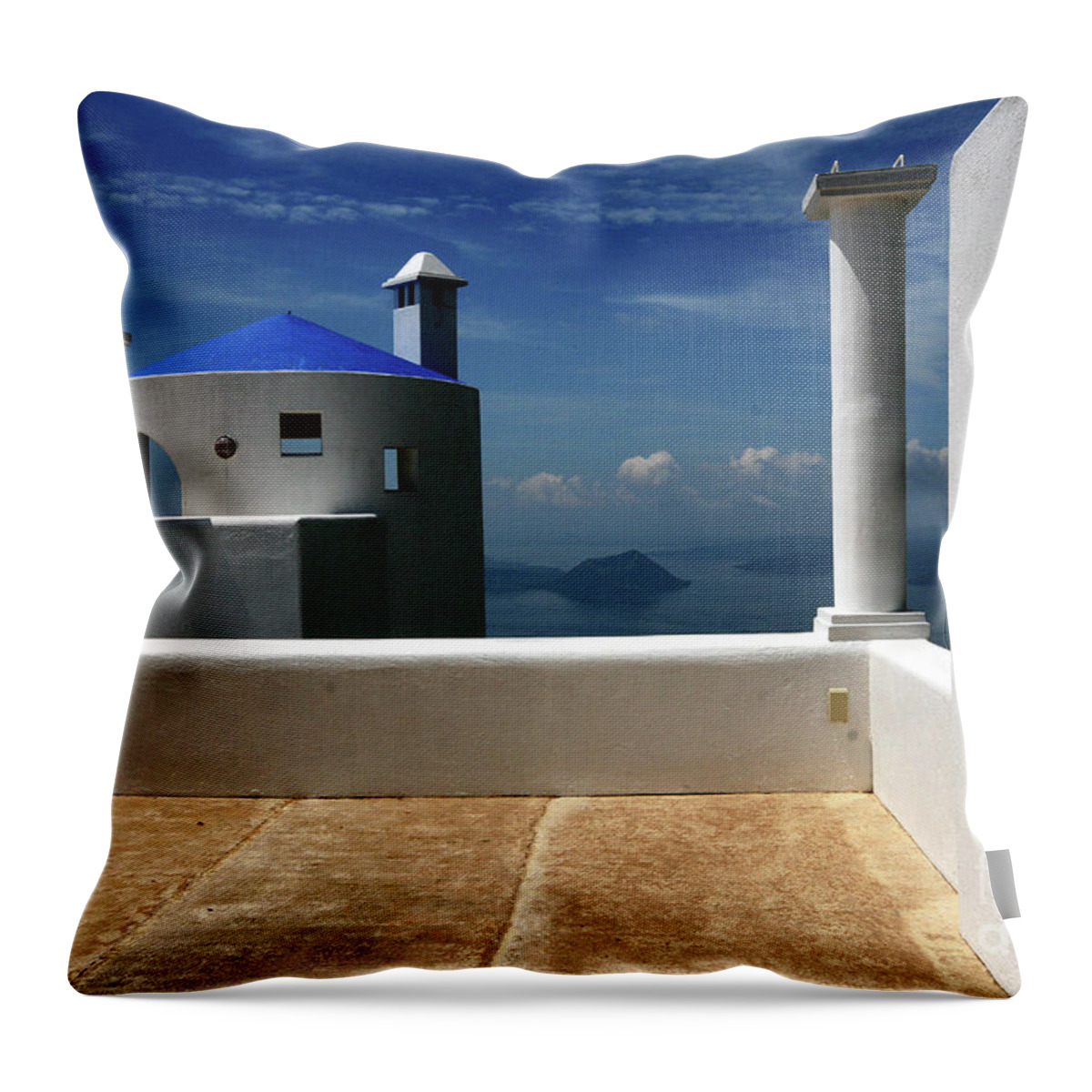  Throw Pillow featuring the digital art Tagaytay by Darcy Dietrich