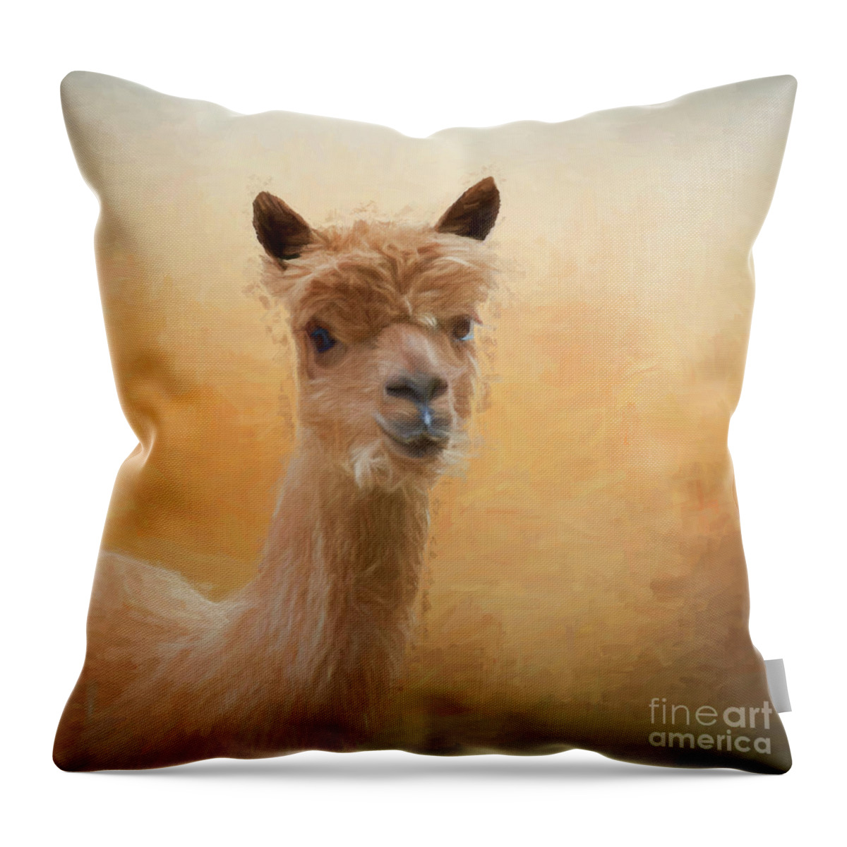 Alpaca Throw Pillow featuring the digital art Tahoe by Jayne Carney