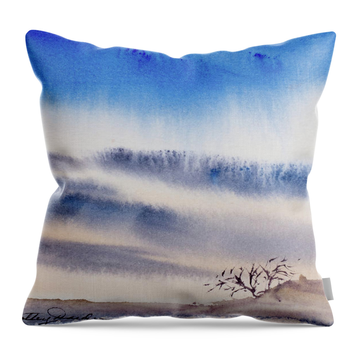 Australia Throw Pillow featuring the painting Tasmanian skies never cease to amaze and delight. by Dorothy Darden