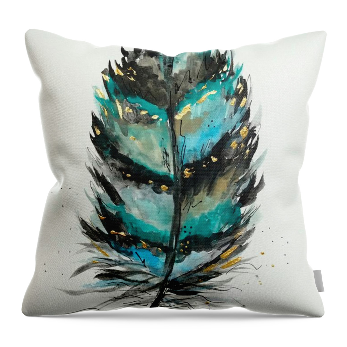 Black and gold feathers Painting by Amanda Stoffels - Pixels