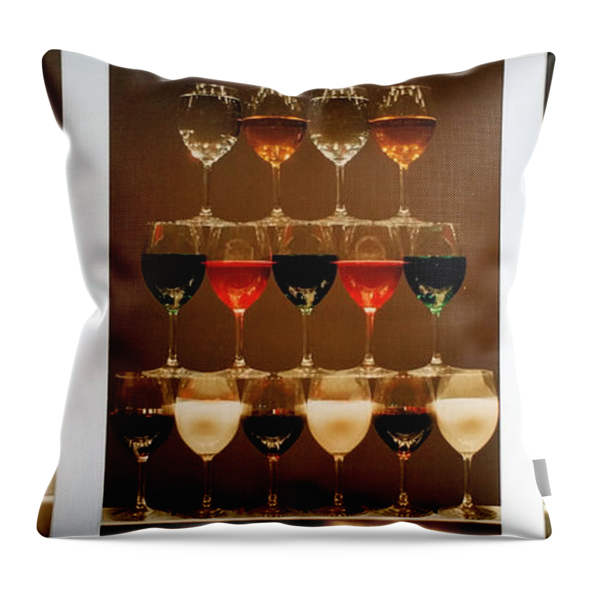  Throw Pillow featuring the photograph Tears and Wine by James Lanigan Thompson MFA