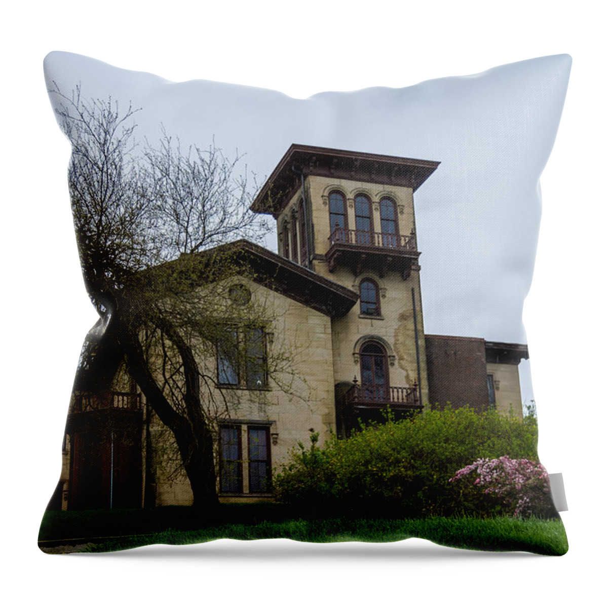 Anchorage Throw Pillow featuring the photograph The Anchorage - Putnam Villa by Holden The Moment