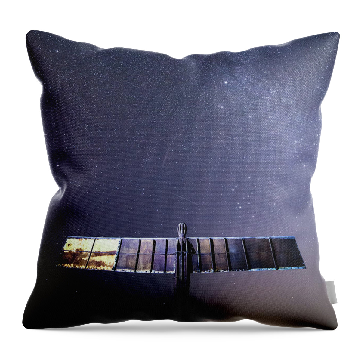 Angel Throw Pillow featuring the photograph The Angel and The Milky Way by Anita Nicholson