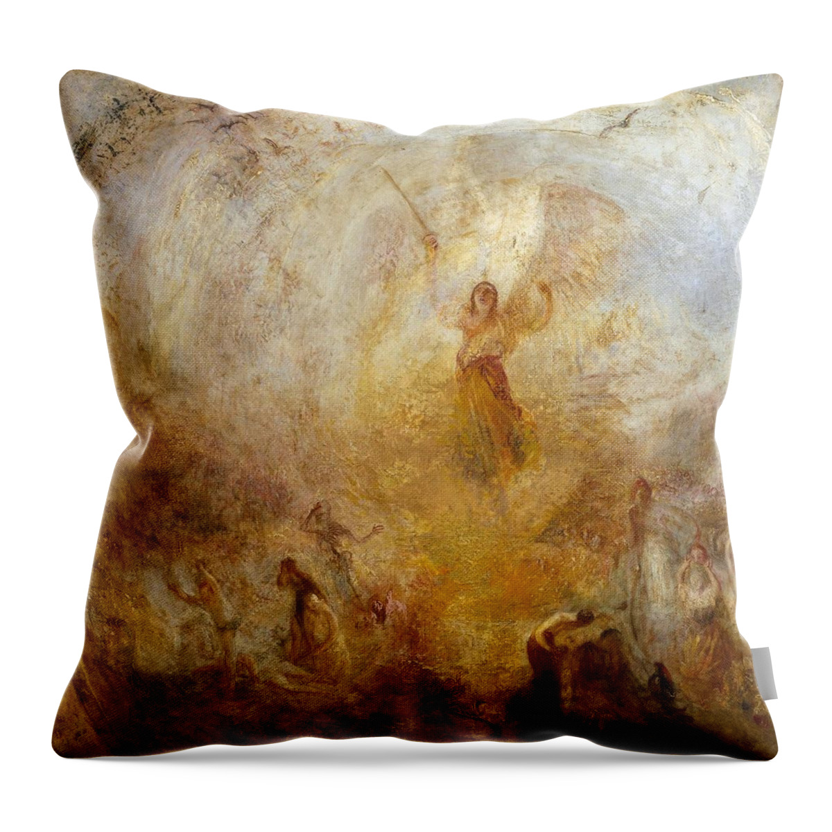 Joseph Mallord William Turner 1775�1851  The Angel Standing In The Sun Throw Pillow featuring the painting The Angel Standing in the Sun by Joseph Mallord