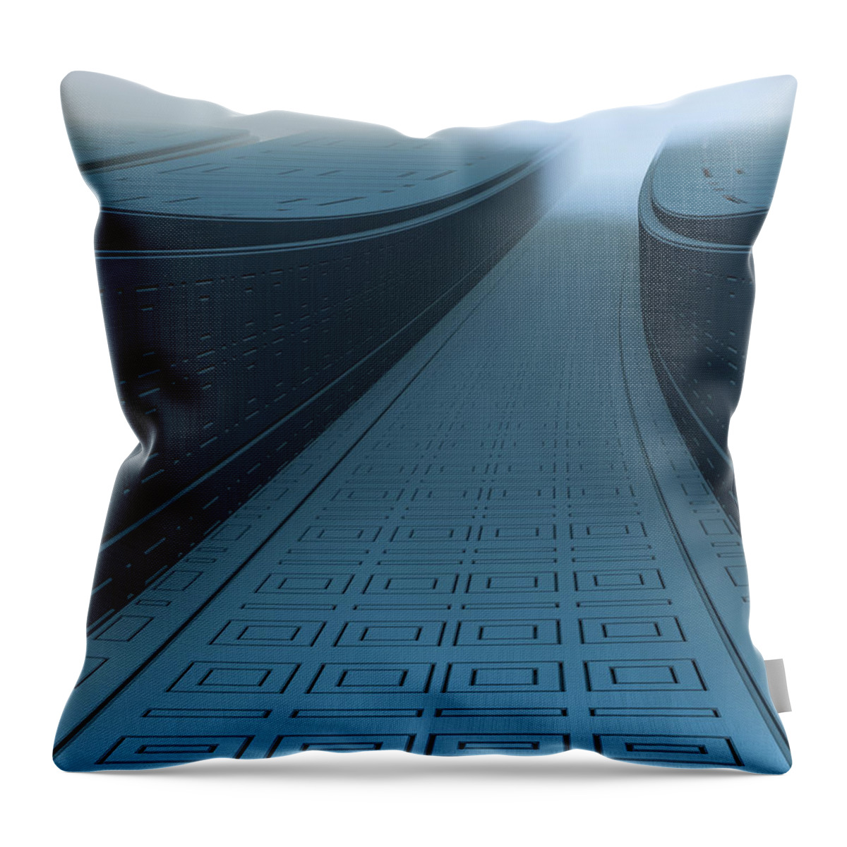Beautiful Throw Pillow featuring the digital art The approach by Tim Abeln
