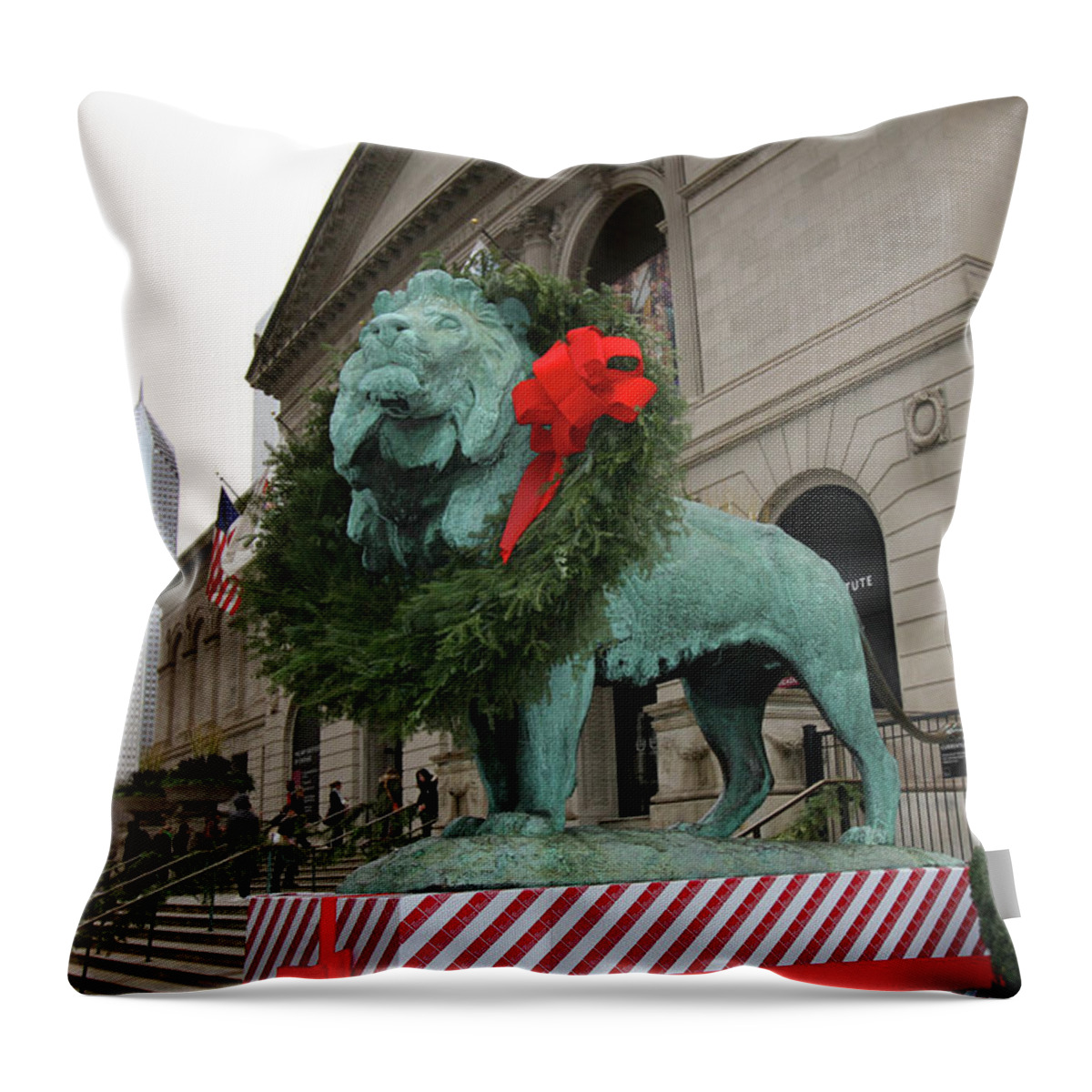 Art Institute Throw Pillow featuring the photograph The Art Institute of Chicago by Jackson Pearson
