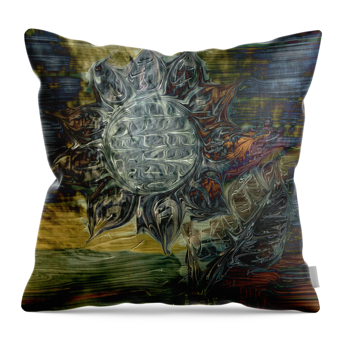 Season Throw Pillow featuring the painting The autumn by Horst Rosenberger