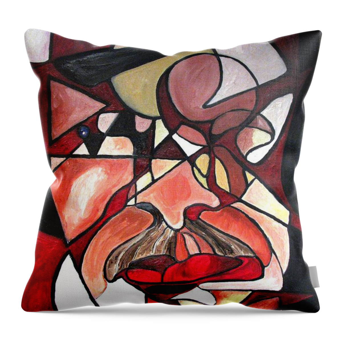 Abstract Throw Pillow featuring the painting The Brain Surgeon by Patricia Arroyo