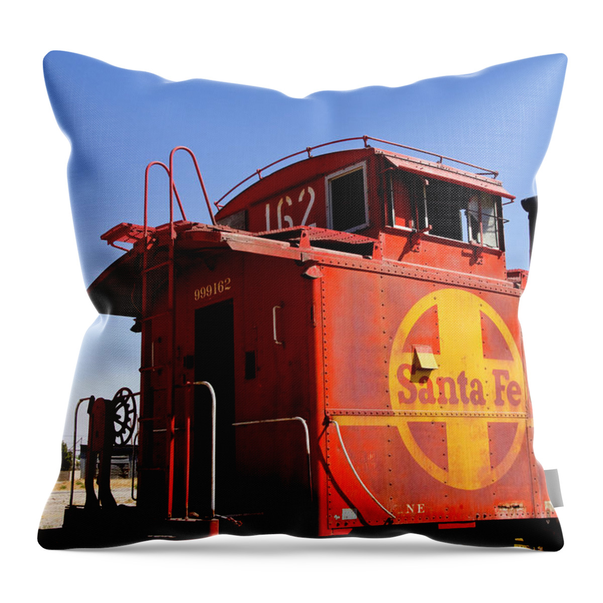 Train Throw Pillow featuring the photograph The Caboose by Mark Miller