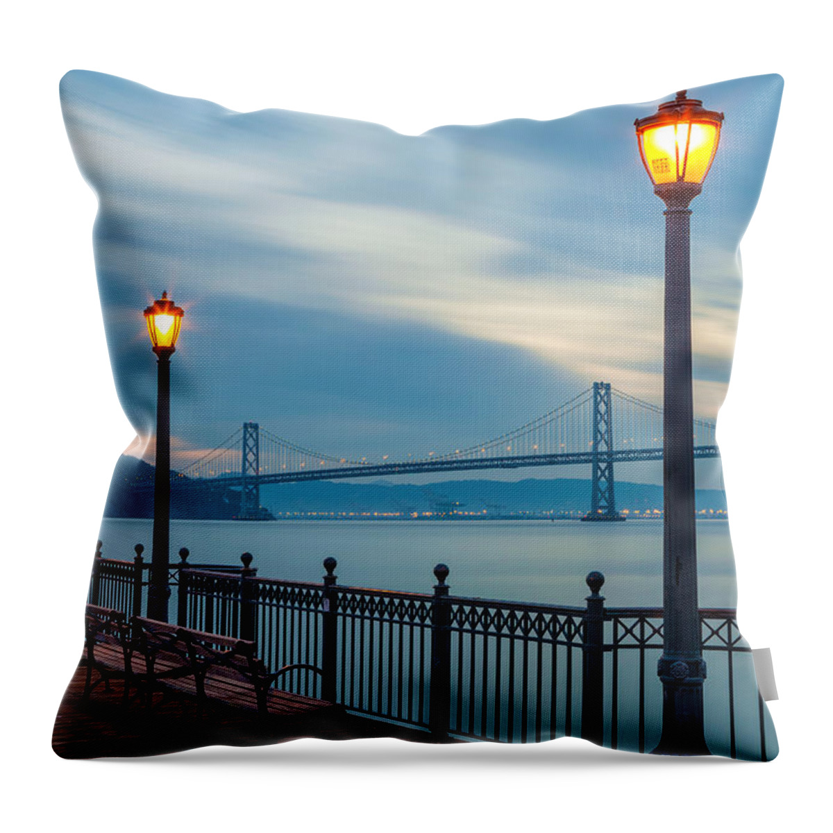 San Francisco Throw Pillow featuring the photograph The City at Dawn by Jonathan Nguyen