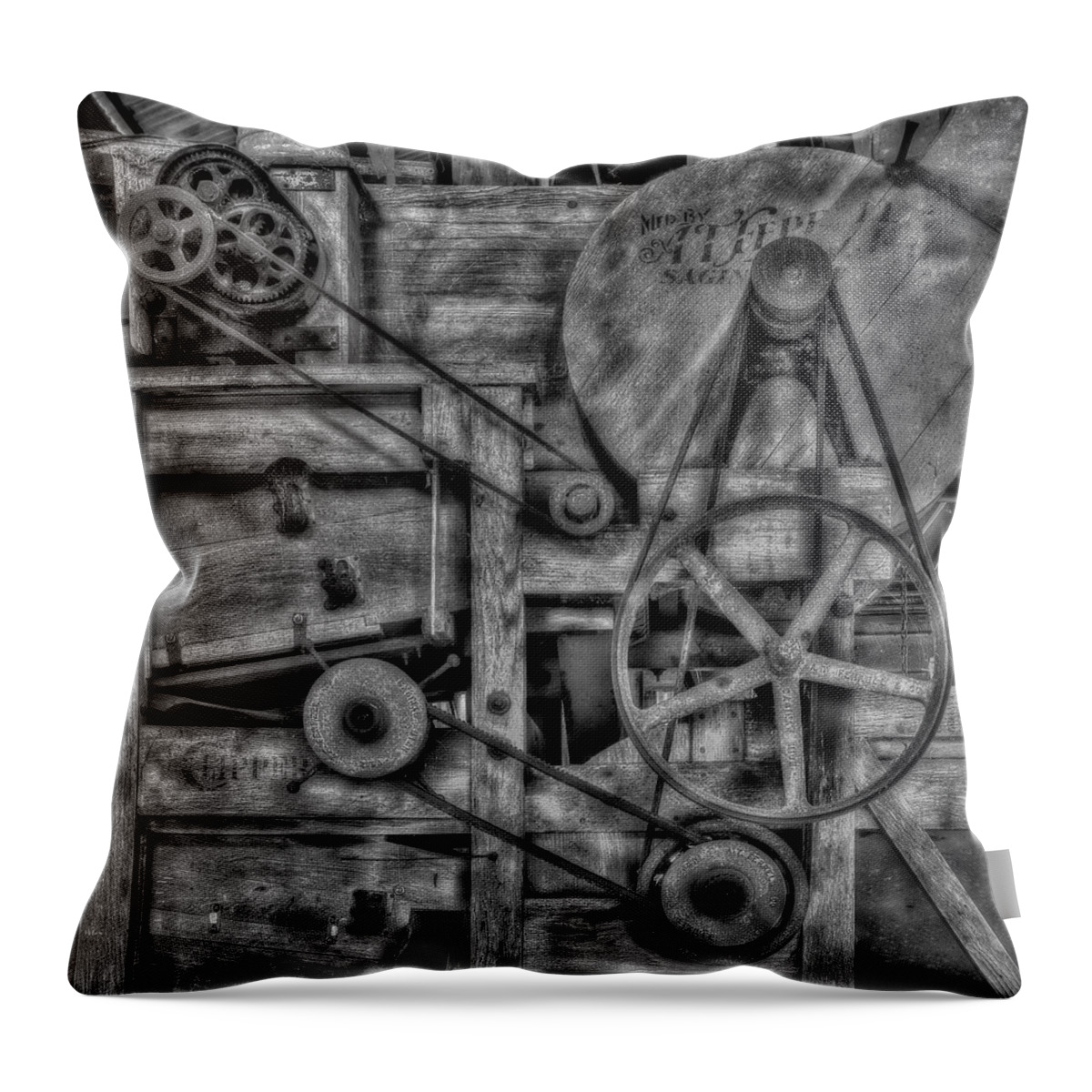 Black And White Throw Pillow featuring the photograph The Clipper by Harry B Brown