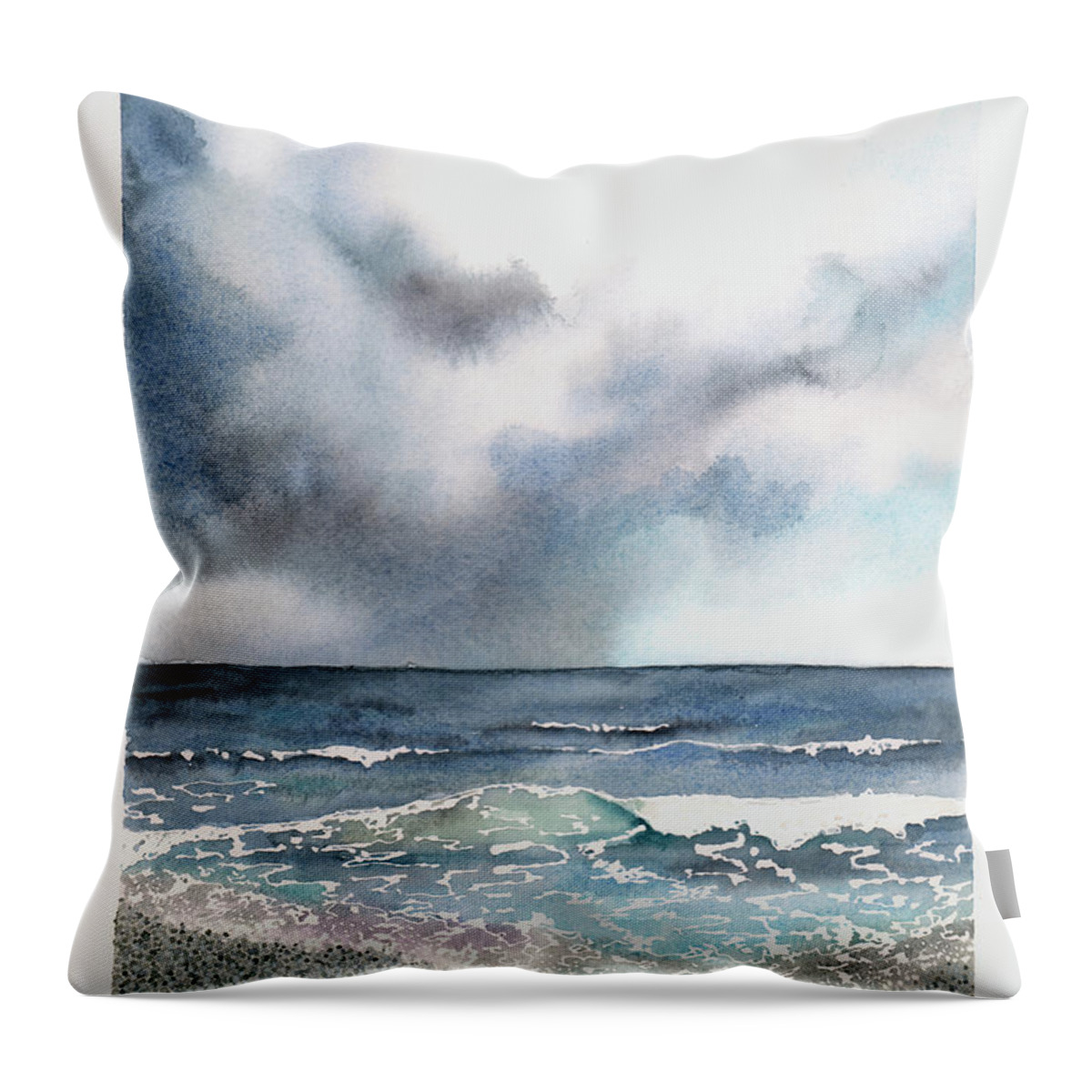 Storm Throw Pillow featuring the painting The Coming Storm by Hilda Wagner