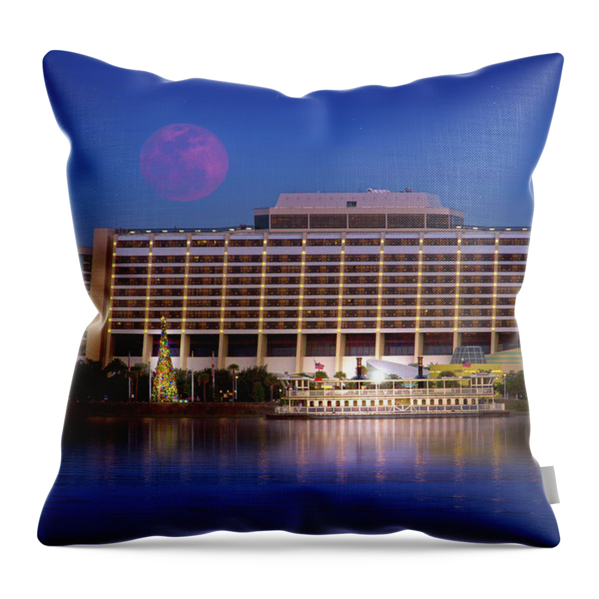 The Contemporary Resort at Walt Disney World Throw Pillow by Mark Andrew  Thomas - Mark Andrew Thomas - Artist Website