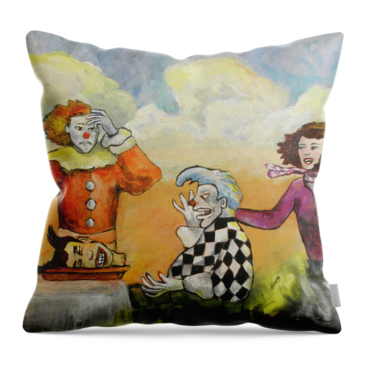 Nightmares Throw Pillow featuring the painting The Final Separation by Patricia Arroyo