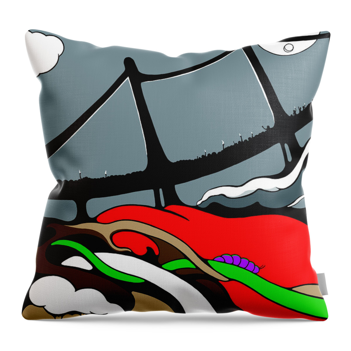 Climate Change Throw Pillow featuring the digital art The Gap by Craig Tilley