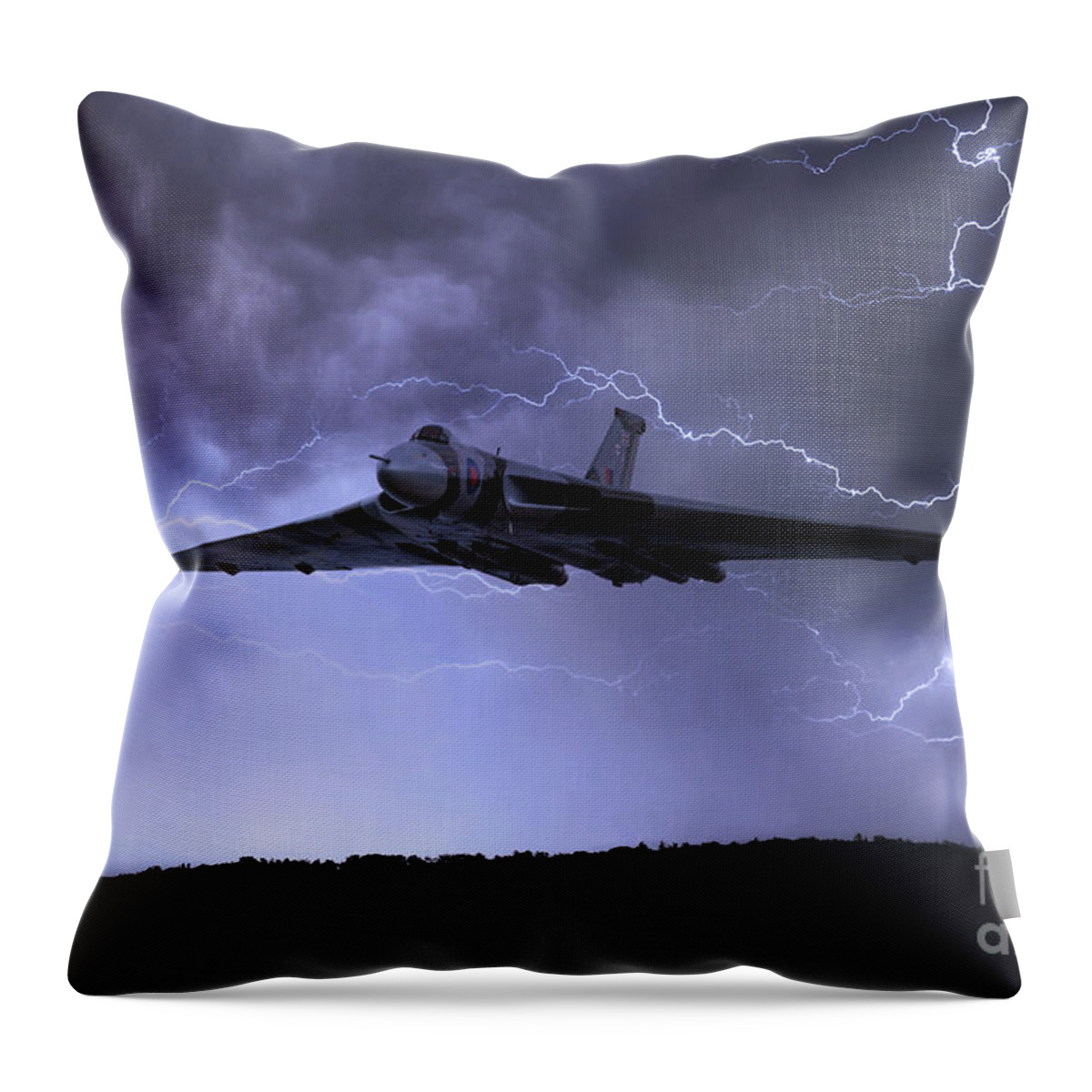 Avro Throw Pillow featuring the digital art The Gods Came Calling by Airpower Art