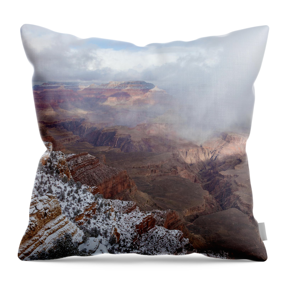 Landscape Throw Pillow featuring the photograph the Grand Canyon Overlook 3 by Jonathan Nguyen