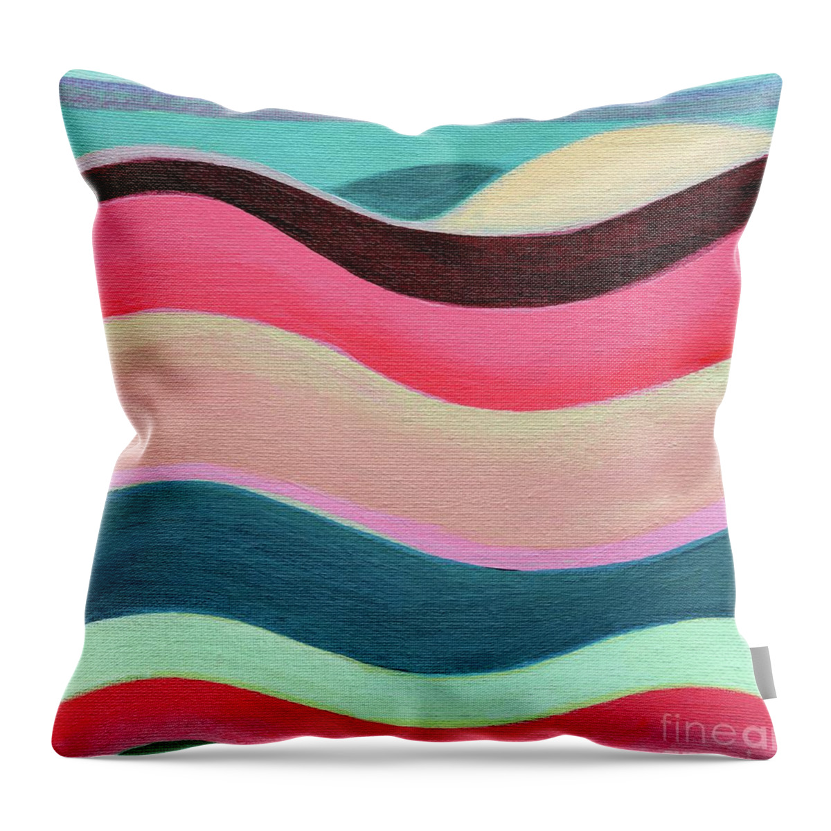 The Joy Of Design Throw Pillow featuring the painting The Joy of Design X L V by Helena Tiainen