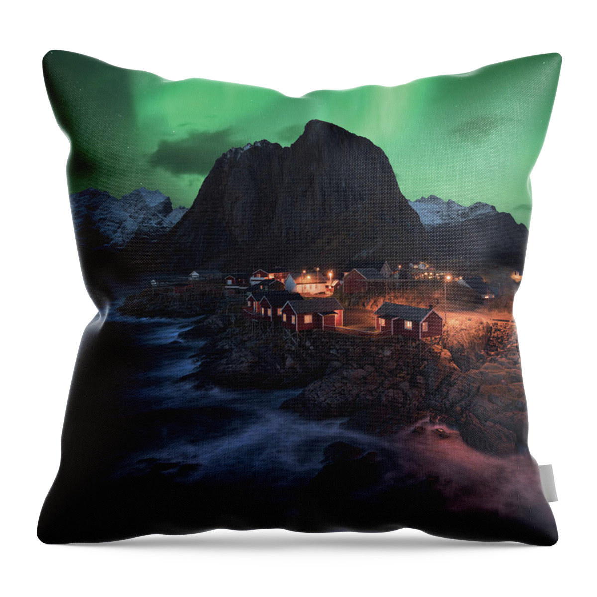 Lofoten Throw Pillow featuring the photograph The Lofoten Dream by Tor-Ivar Naess