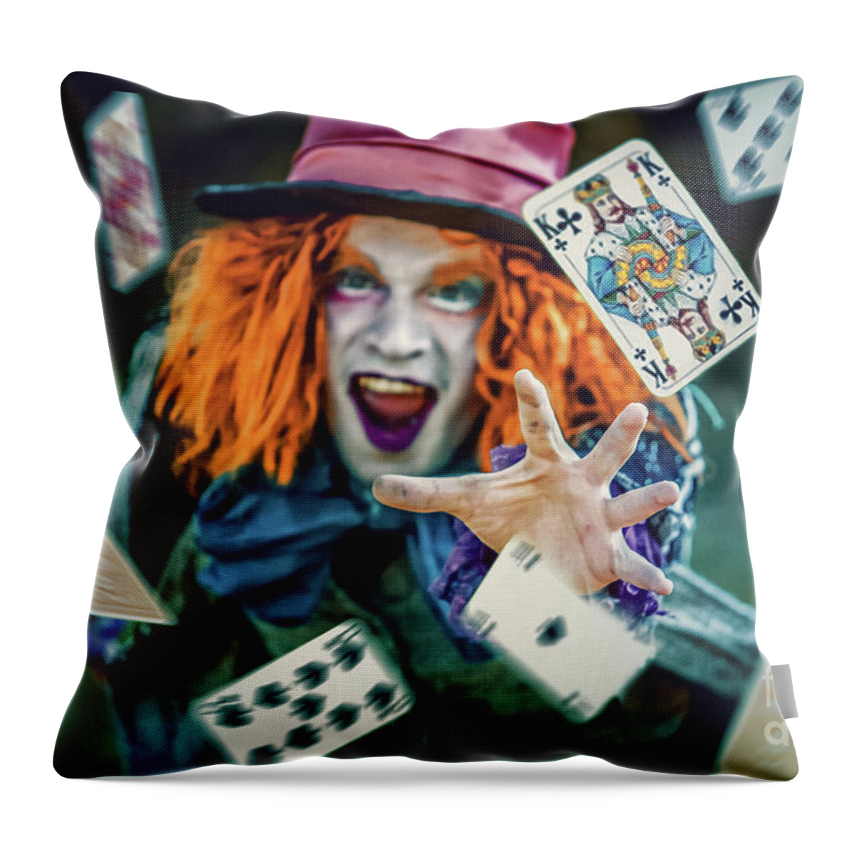 Art Throw Pillow featuring the photograph The Mad Hatter Alice in Wonderland by Dimitar Hristov