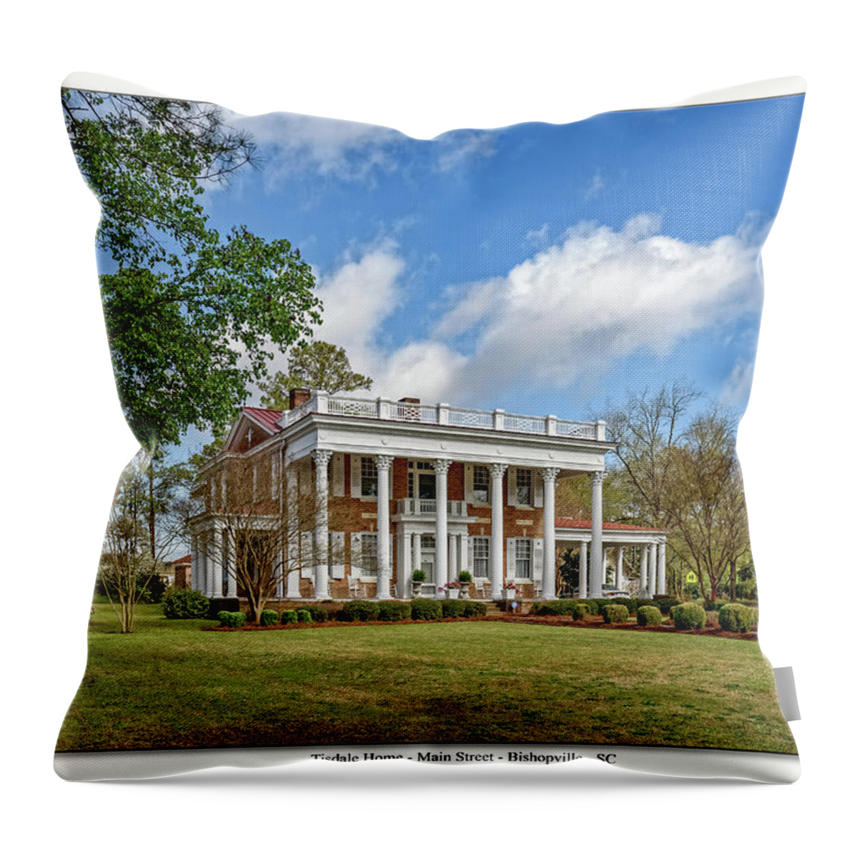 Bishopville Manor Throw Pillow featuring the photograph The Manor by Mike Covington
