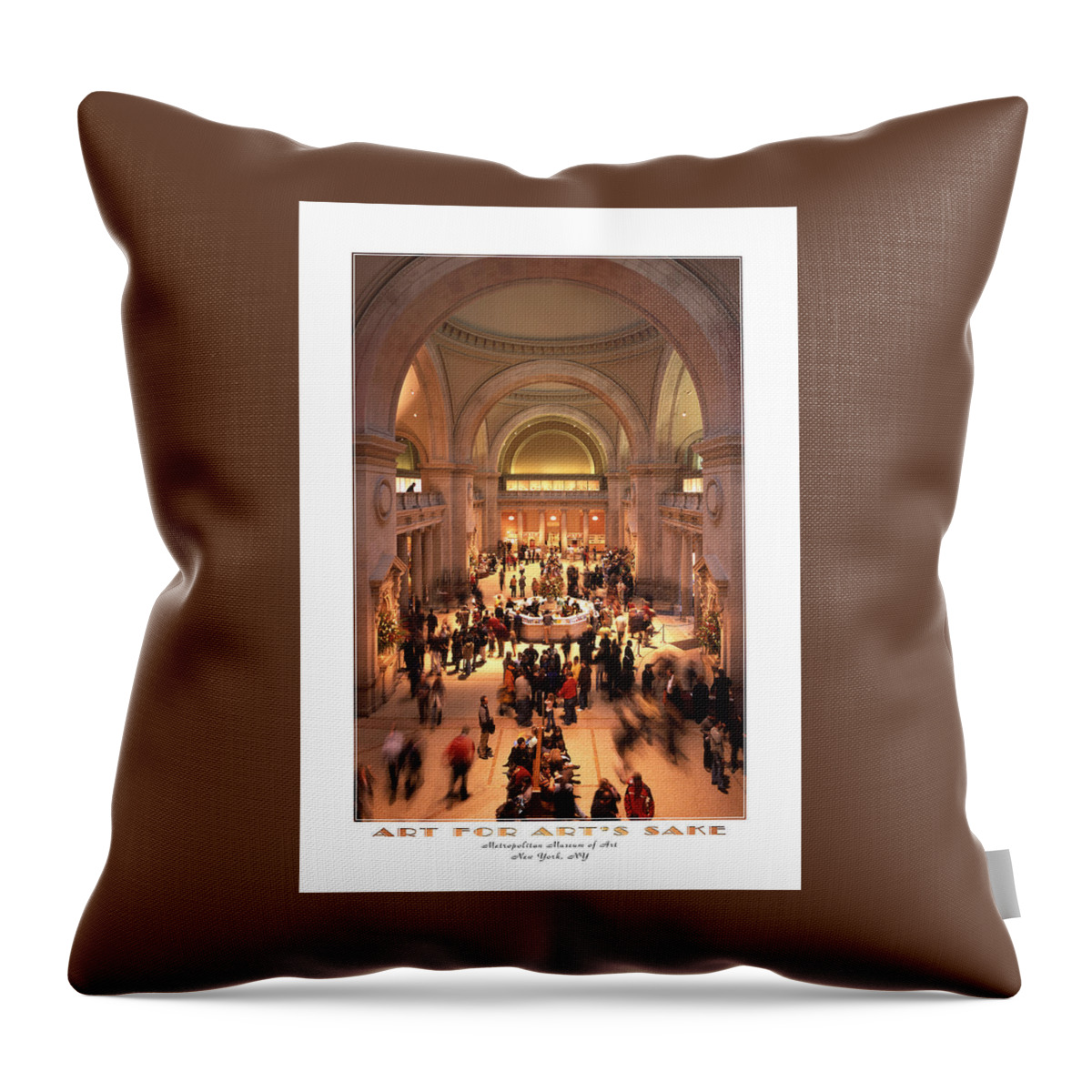 Metropolitan Throw Pillow featuring the photograph The Metropolitan Museum of Art by Mike McGlothlen