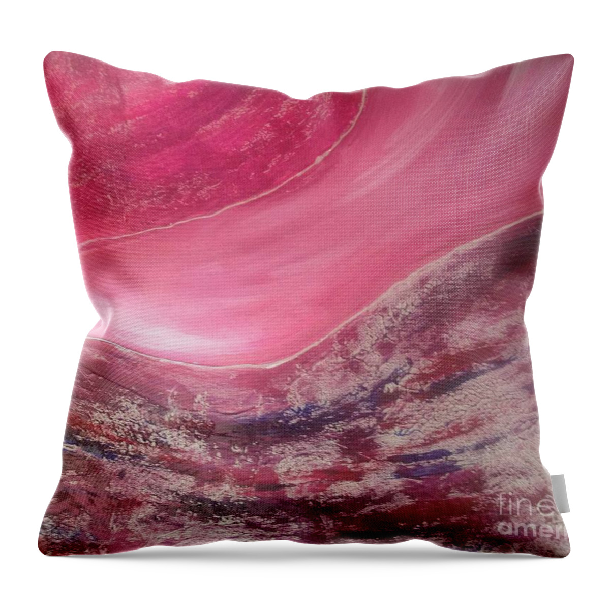 The Milky Way Throw Pillow featuring the painting The Milky Way by Sarahleah Hankes