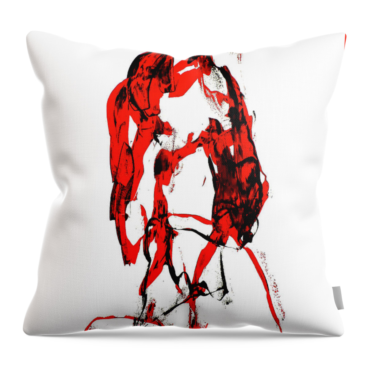 Woman Throw Pillow featuring the photograph The mystic red woman by Gabi Hampe